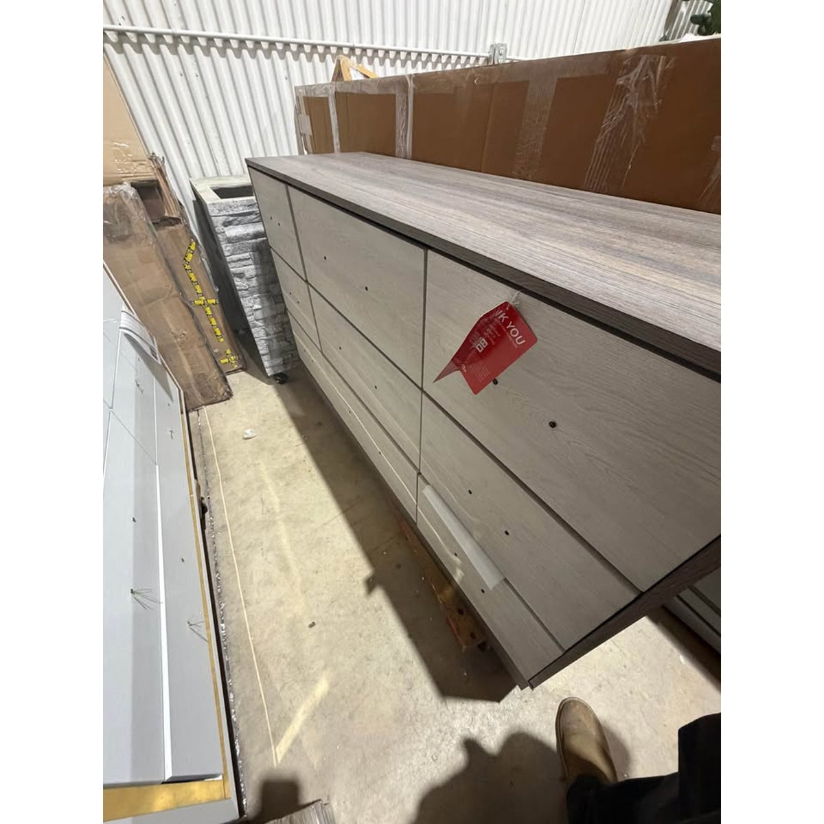 New Matching Gray Oak Dresser & Chest Set - Retail $1,700+ Save Huge - Delivery Available