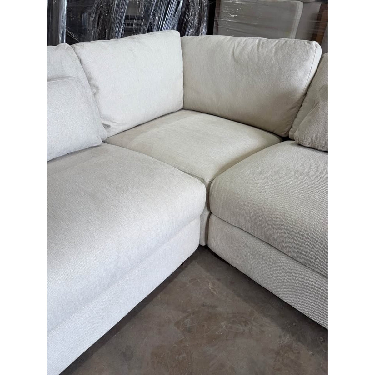 New 117” x 117” Oversized 3-Piece Corner Sectional | Ivory Cream | NEW OPEN BOX - Delivery Available