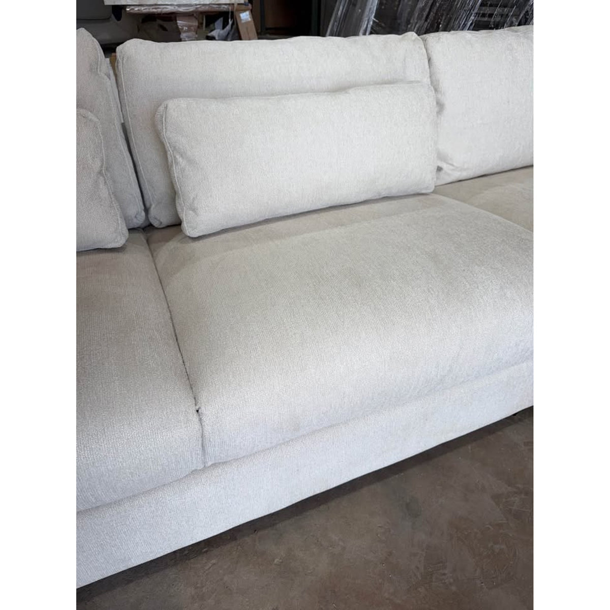 New 117” x 117” Oversized 3-Piece Corner Sectional | Ivory Cream | NEW OPEN BOX - Delivery Available