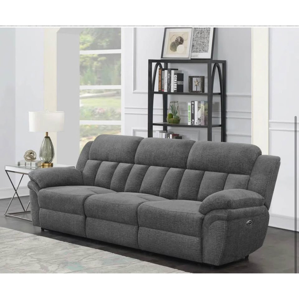 New 98” Electric Reclining Sofa – Light Gray – Retail $3,523 - Open Box - Delivery Available