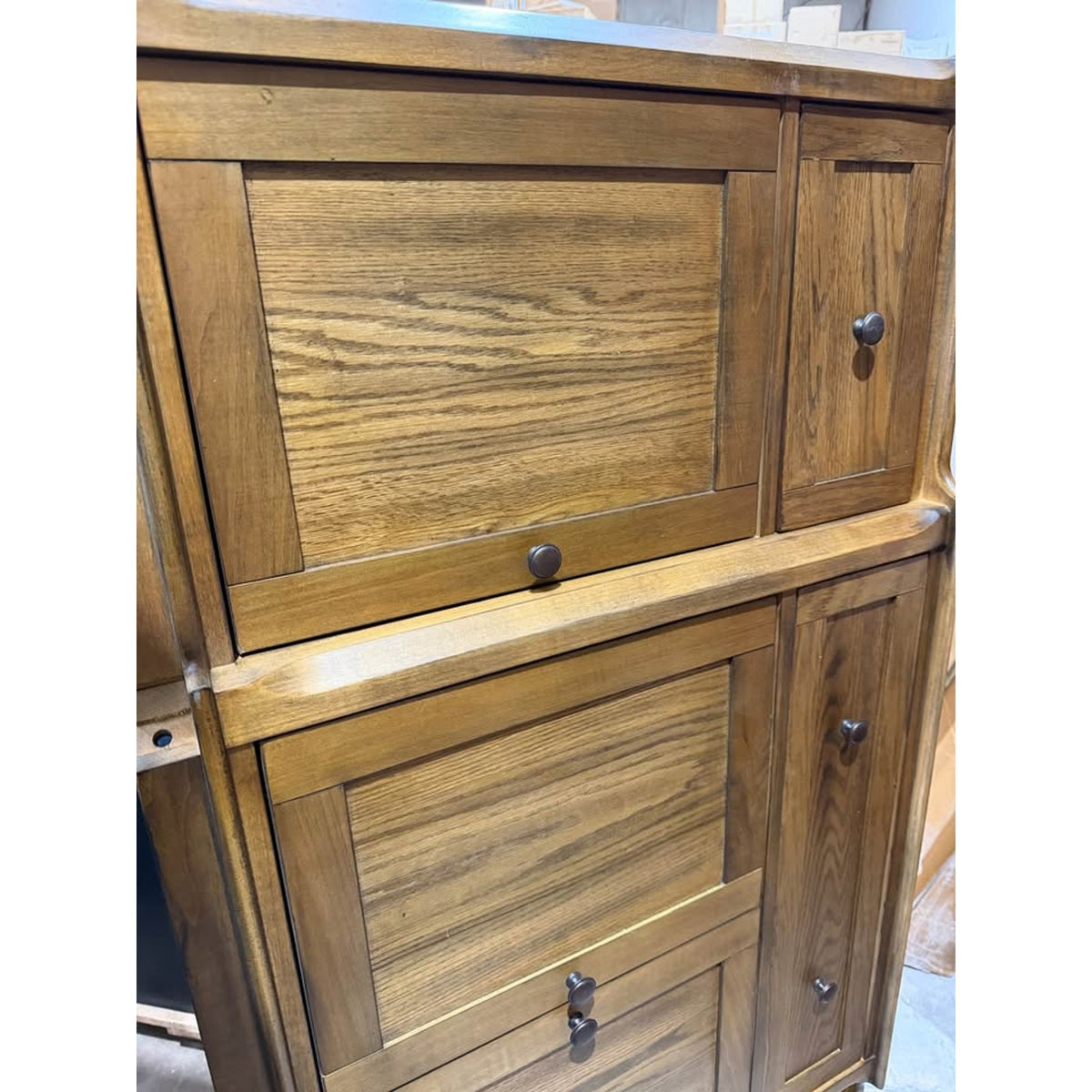 65” Solid Wood Sideboard / Storage Cabinet – Oak Finish | DELIVERY AVAILABLE