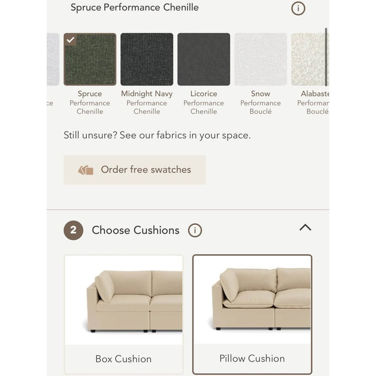 Albany Park Kova Pillow Cushion Sofa | Spruce Performance Chenille | 86” - Delivery Available