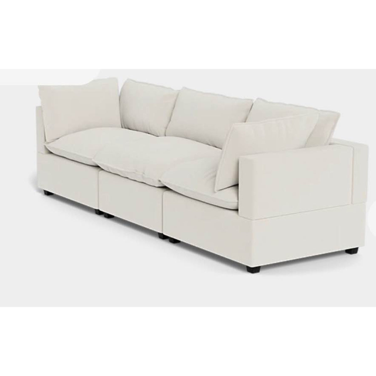 Albany Park Kova Pillow Cushion Sofa | Bone Performance Chenille | 122” - Delivery Available