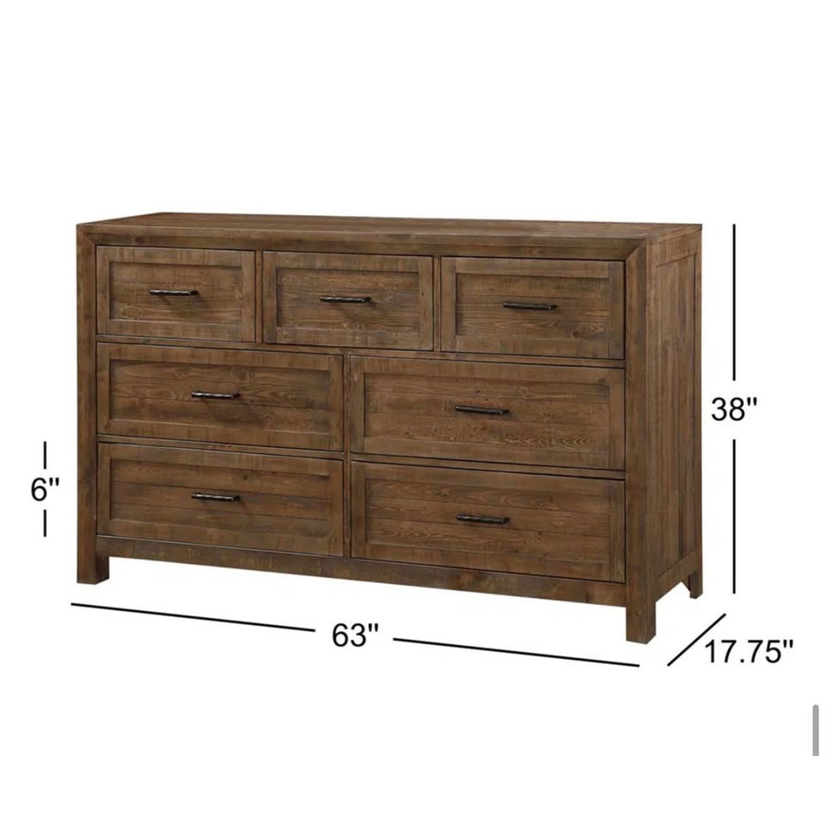Three Posts Craigsville 63” Solid Wood 7-Drawer Dresser – $1,559 Retail open box Delivery Available