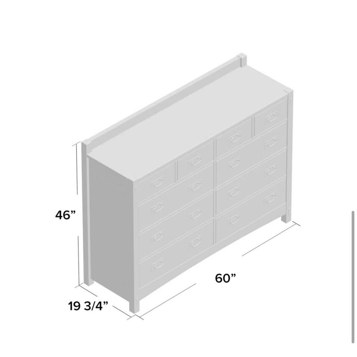 60” Solid Wood 10-Drawer Dresser – $1,563 Retail – Open Box Blemish - Delivery Available