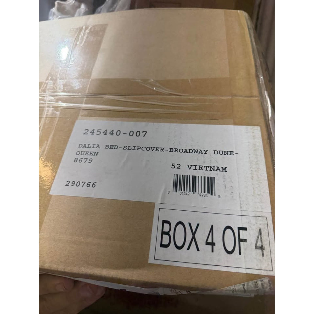 New Amber Lewis x Four Hands Dalia Queen Slipcovered Bed – $2,299 Retail – New Open Box - Delivery