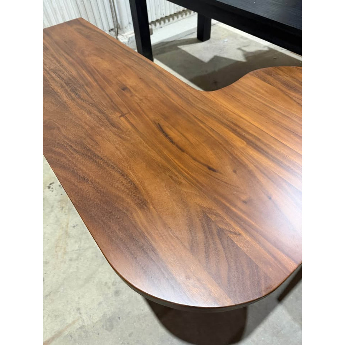 New Modern Walnut Executive Desk – Organic L-Shaped Design 63” L Shape Delivery Available