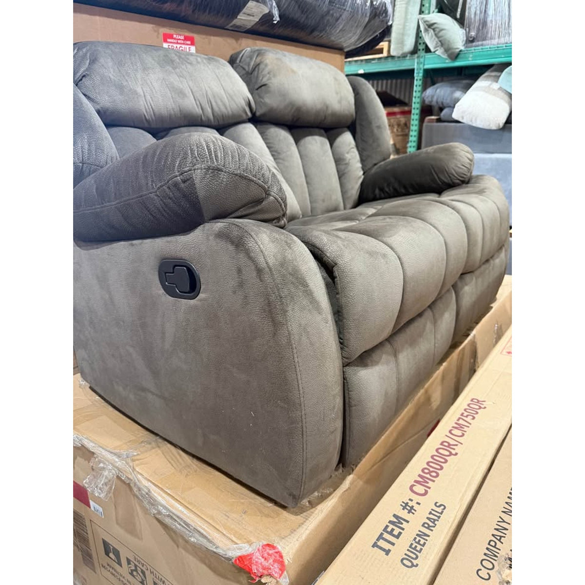 3-Piece Light Tan Reclining Sofa, Loveseat & Chair Set – New Open Box
