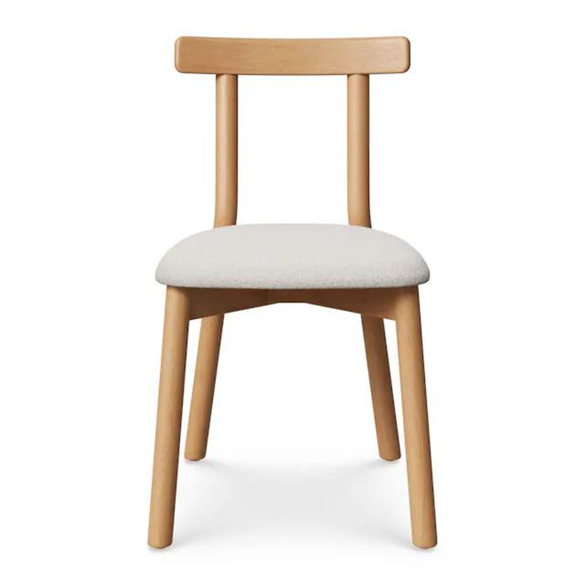 New Article Ulka Dining Chairs – White Oak & Ratine Ivory – Set of 6 – $954 Retail – Delivery Availa