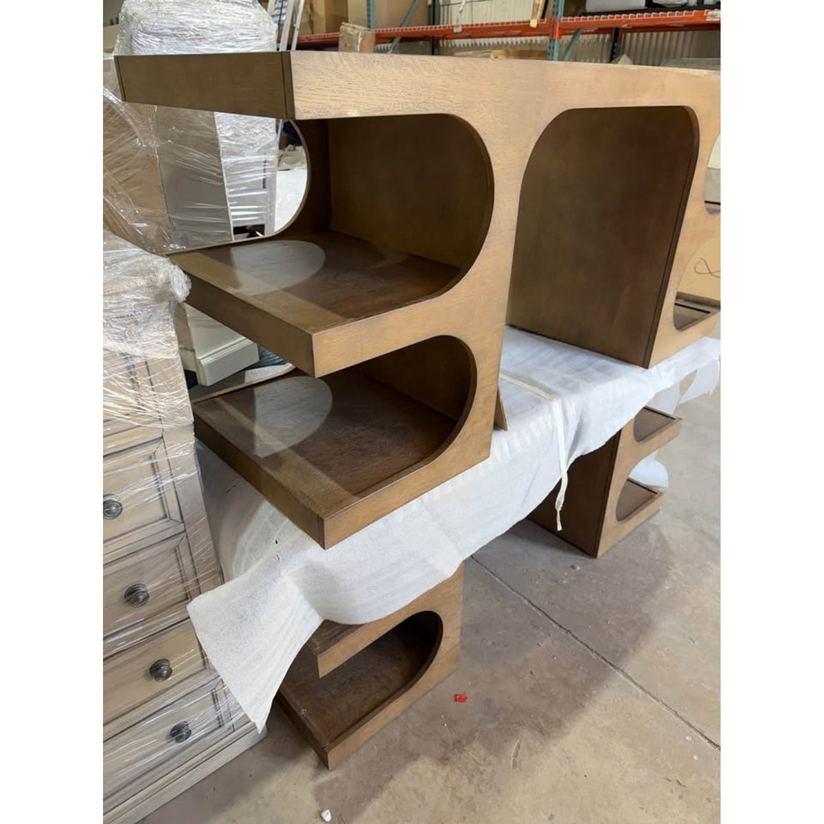 Solid Wood Writing Desk by Joss & Main Celie – Sculptural Modern Oak Desk - Delivery Available