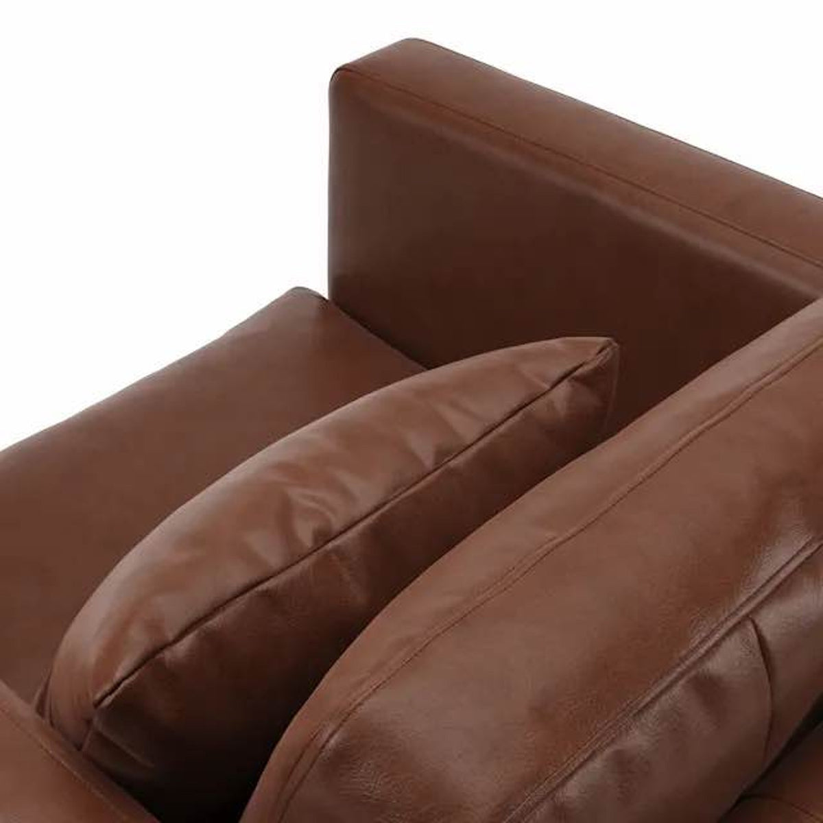 Article Roxwell Leather Lounge Chair + Ottoman – Taos Brown – $1,648 Retail – Open Box – Delivery
