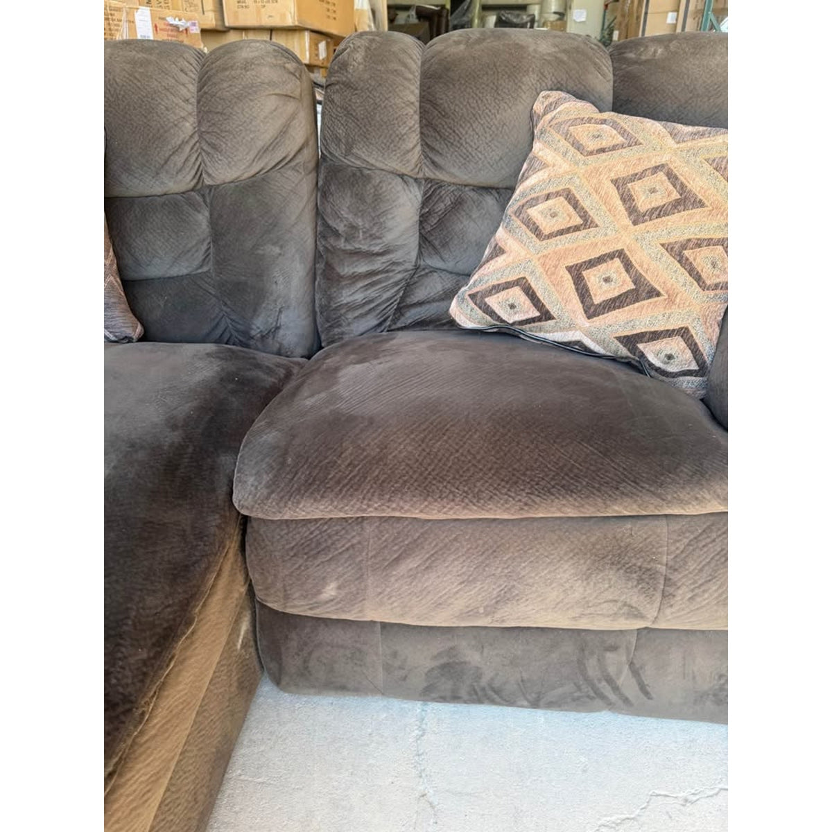 Oversized 2pc Double Reclining Chaise Sectional Sofa