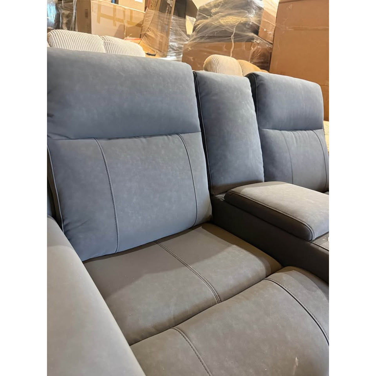 New Reclining Loveseat in Charcoal Grey – $850 Retail – Open Box – Delivery Available