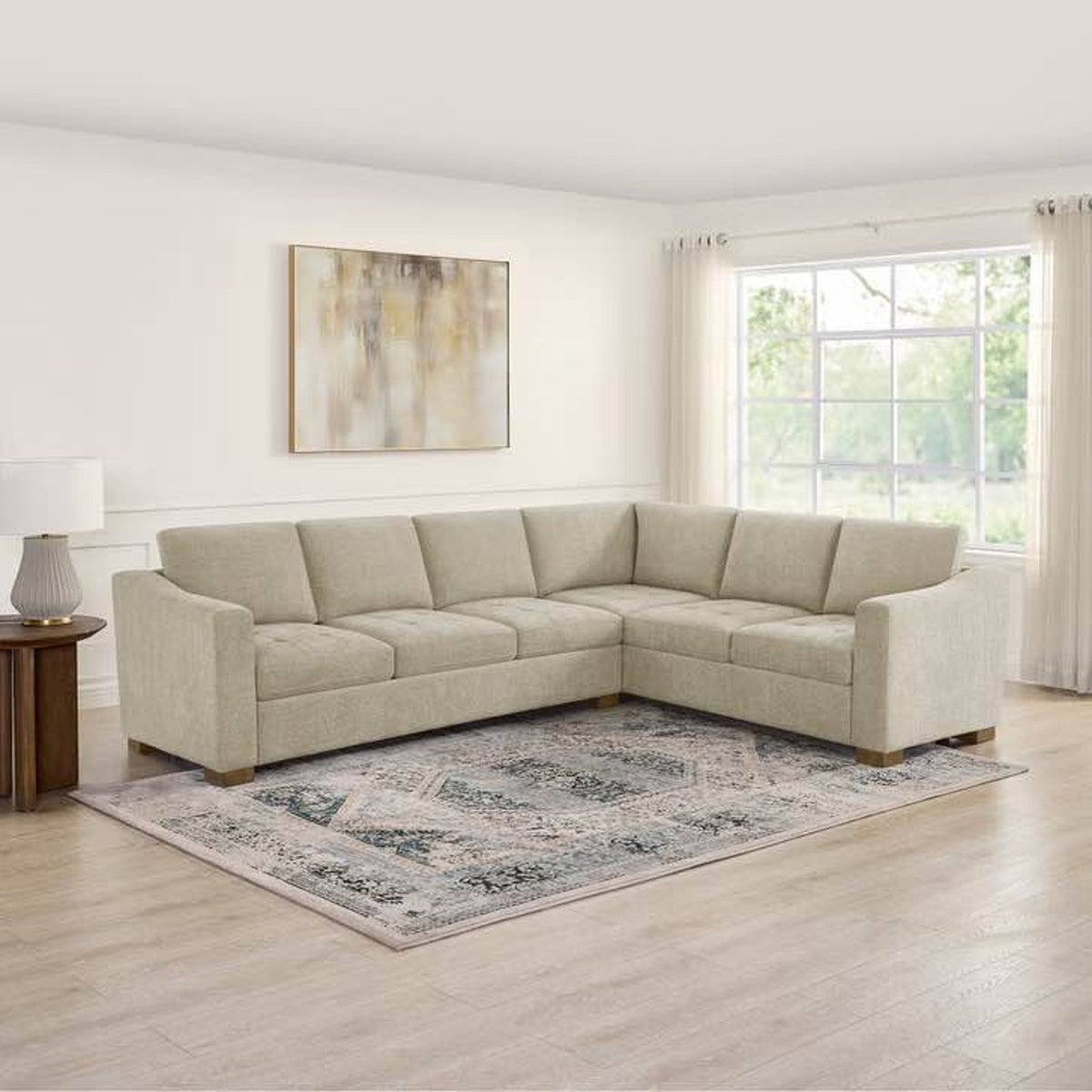 New Thomasville Ellsford L-Shaped Sectional – Beige – $999 Costco Retail - Delivery Available