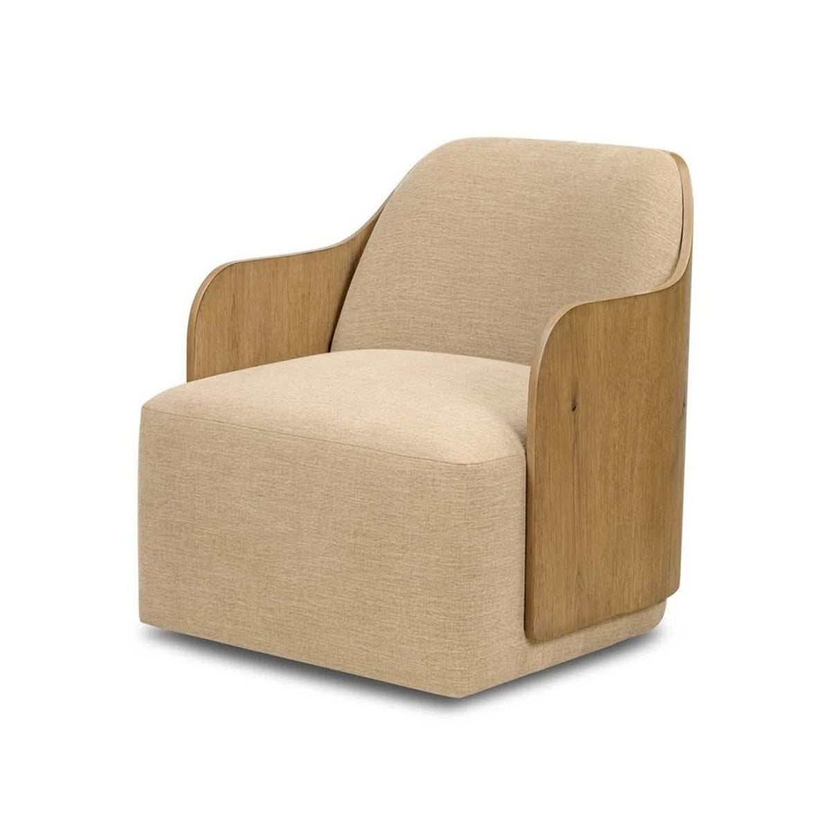 Pair of Four Hands Hemphill Swivel Armchairs – New Open Box $2,400 Retail - Delivery Available