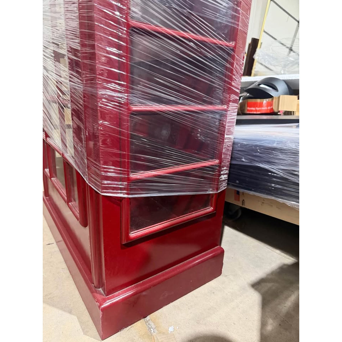 New British Telephone Booth Display Cabinet – $3,379 Retail “open box” Design Toscano Delivery Avail