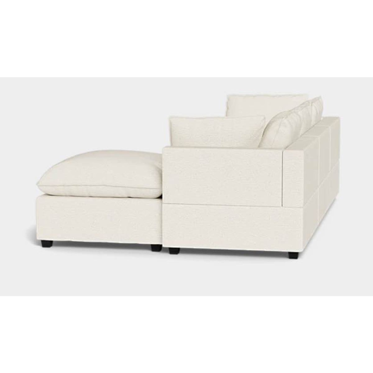 Albany Park Kova Pillow Cushion Sofa with Ottoman | Sand Performance Basketweave Delivery Available