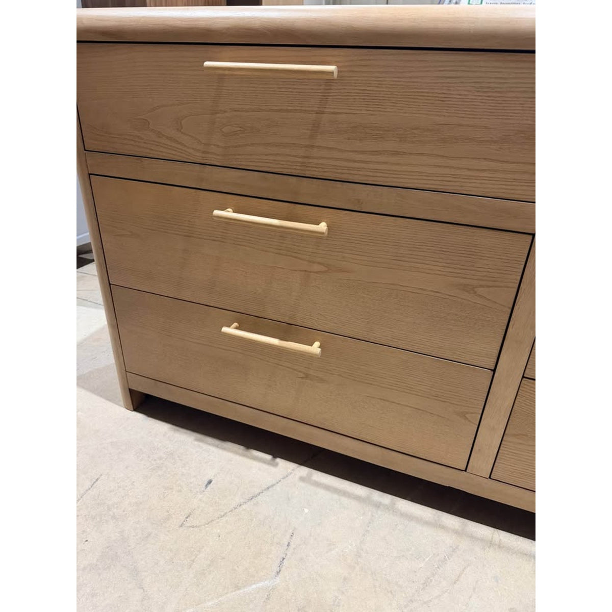 New Modern Light Oak 68” 6-Drawer Dresser - New Open Box - Delivery Available