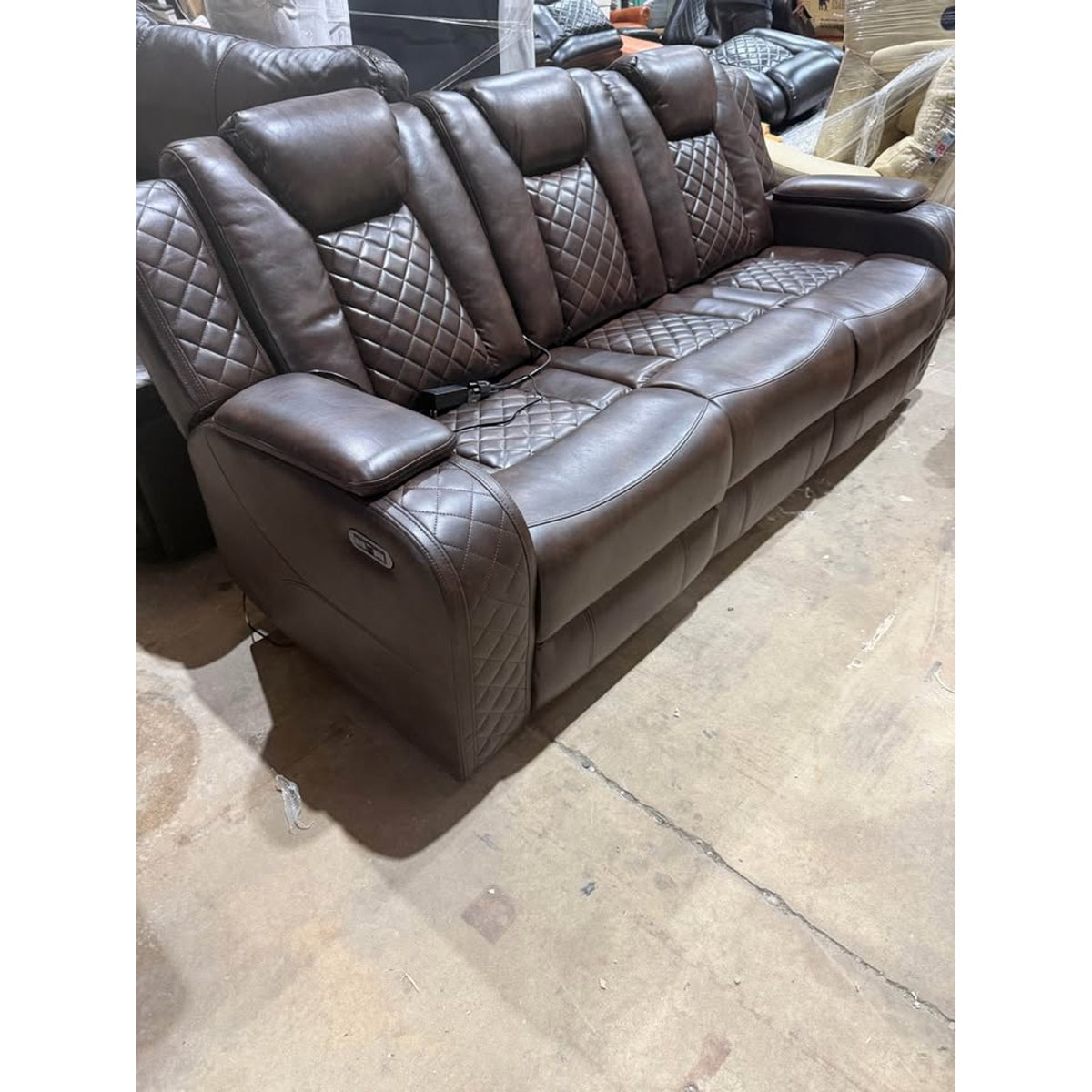 New Brown 83” Power Reclining Sofa – Ivy Bronx Lamica $2,460 Retail – Delivery Available