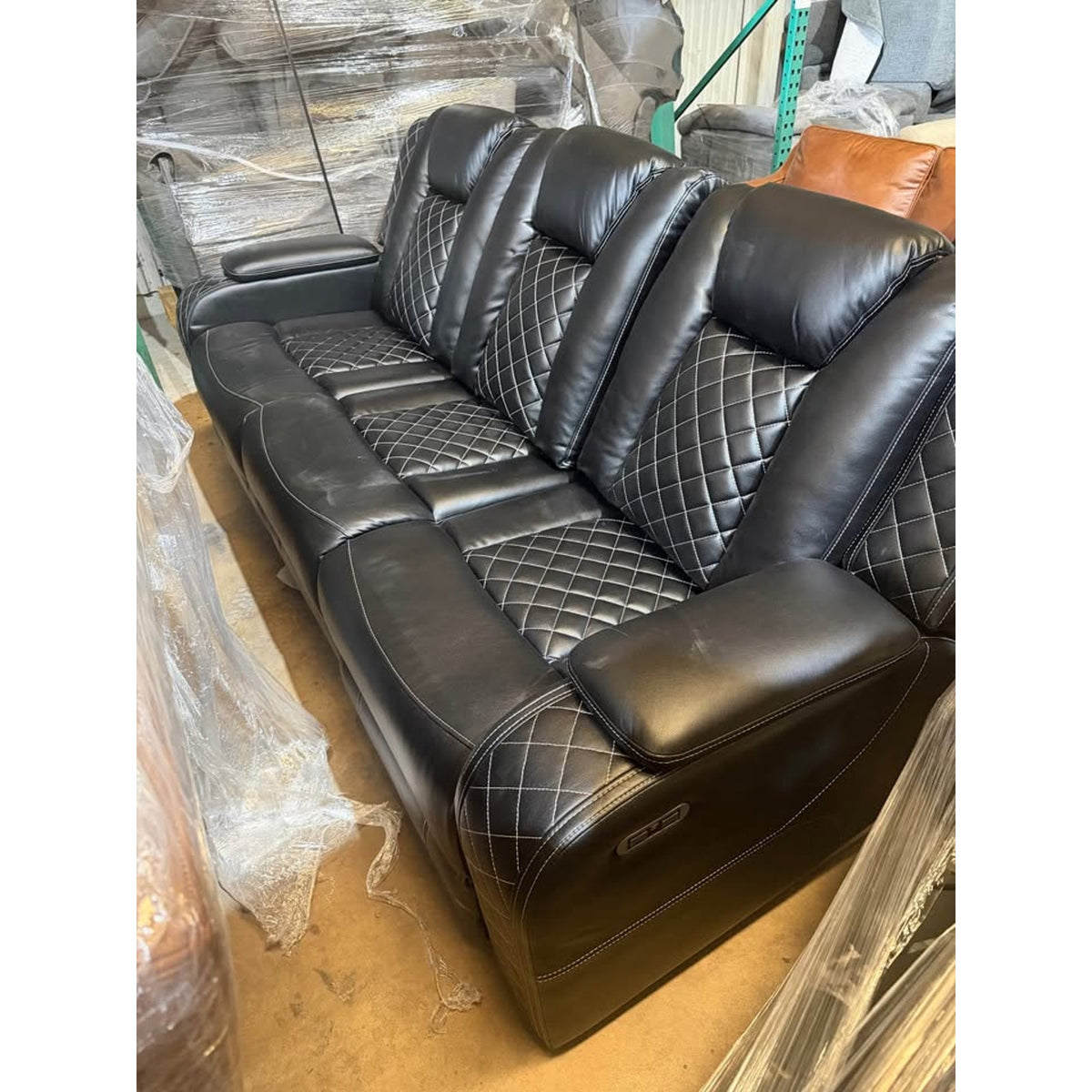 New 83” Power Reclining Theatre Sofa – Black - $2,460 Retail – Open Box – Delivery Available