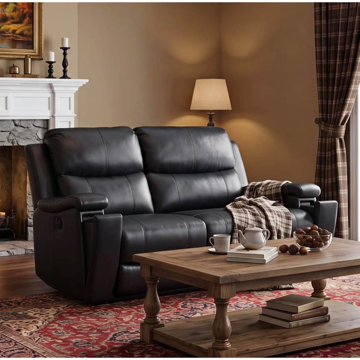 NEW IN BOX Latitude Run 61” Double Reclining Loveseat – Black – Retail $859 Delivery Available