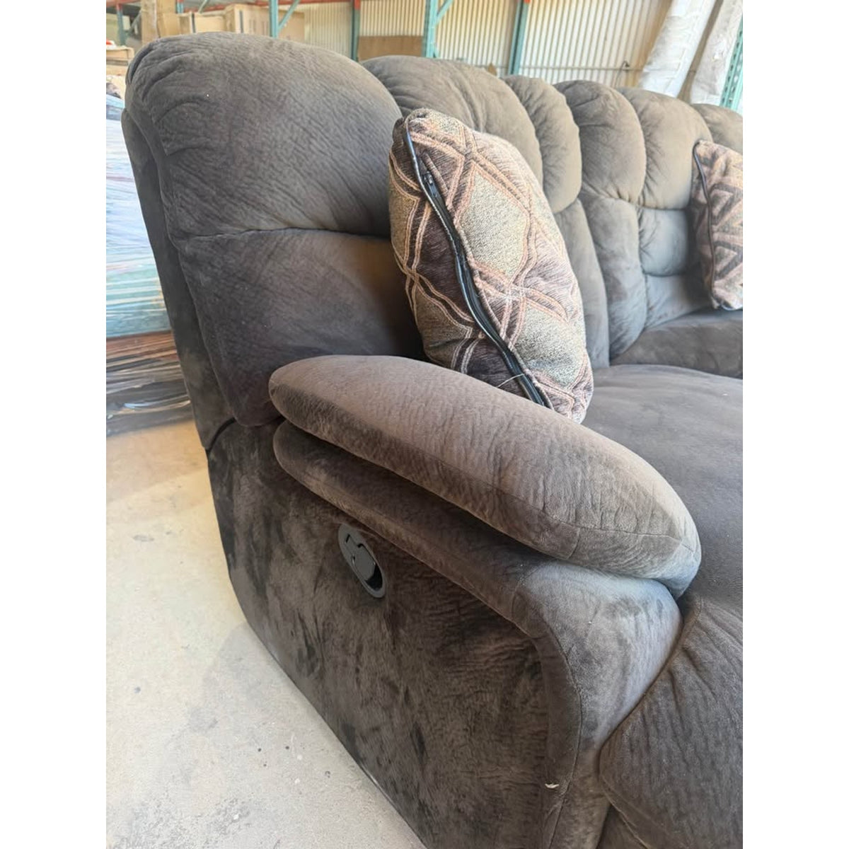 Oversized 2pc Double Reclining Chaise Sectional Sofa
