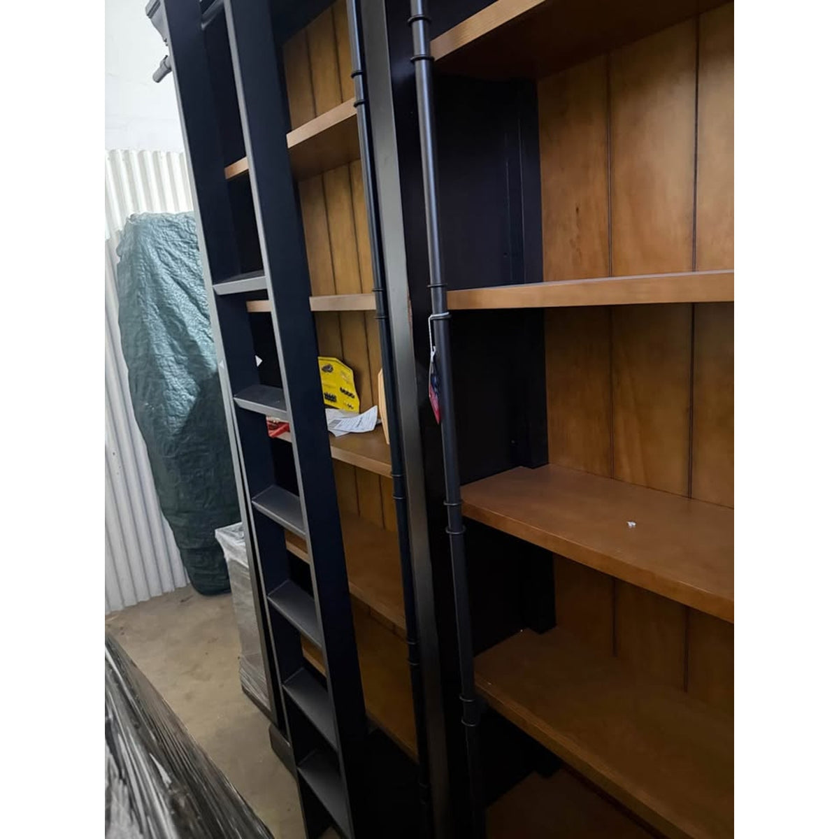 Birch Lane Lorna Bookcase Set + Rolling Ladder | Retail $5,342 | New Open Box Delivery Available