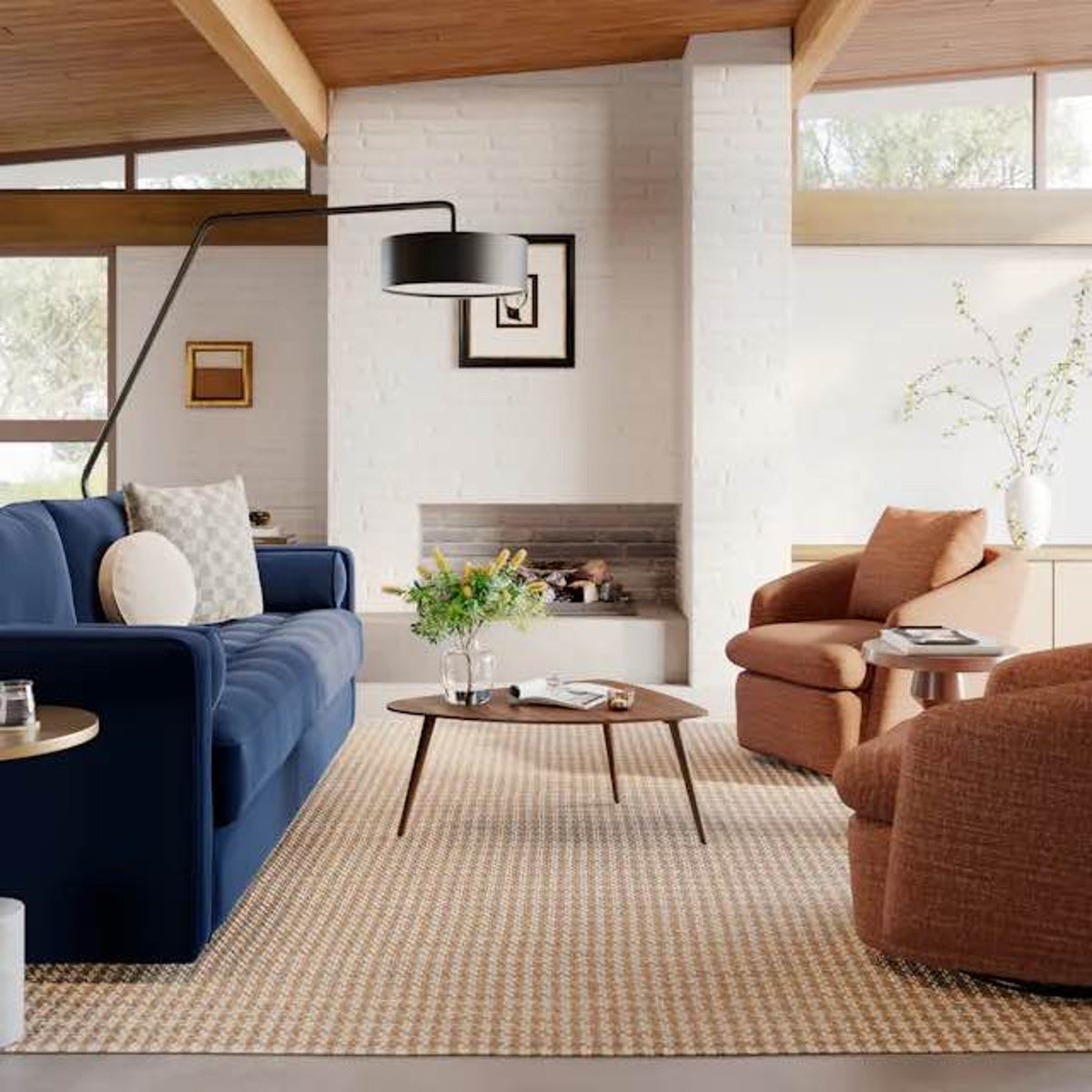 Article Amoeba 35” Coffee Table – Solid Walnut – $249 Retail – Delivery Available