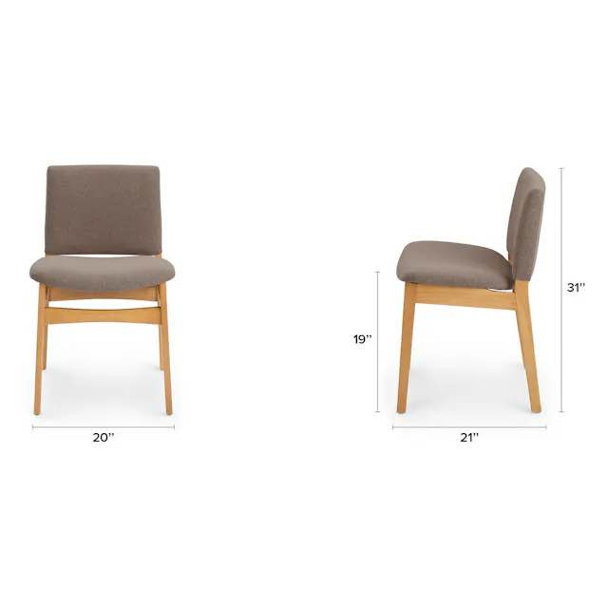 Article | Set of 4 Dining Chairs | Nosh - Oak & Ratine Brown | $600 New Open Box -Delivery Available