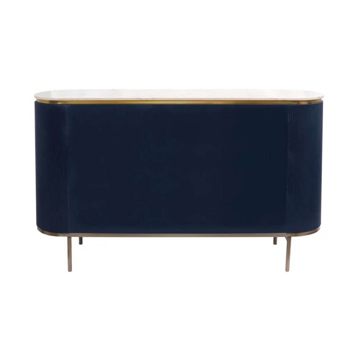 New 59” Marble Top Sideboard – Navy & Gold – Retail $4,230 – Delivery Available