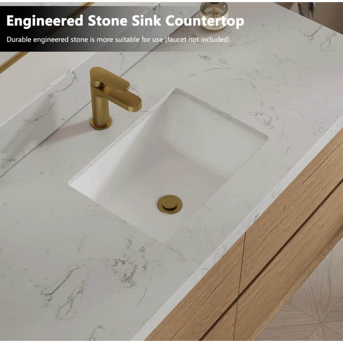 Brand New 48” Floating Vanity with Top & Sink - $1099 Retail - Oak & White - Delivery Available