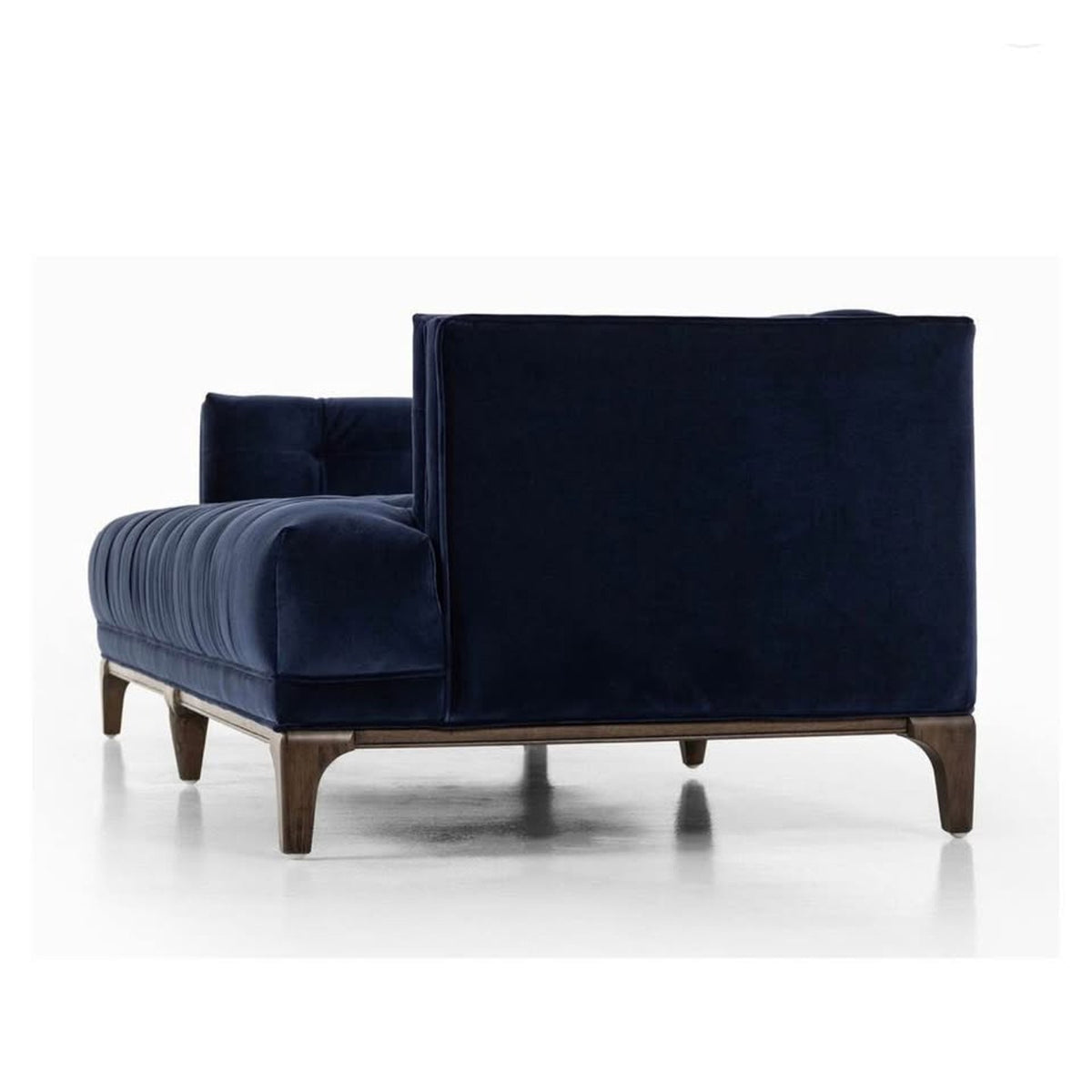 Four Hands Dylan 91” Tufted Tuxedo Sofa in Sapphire Navy Velvet – $2099 Retail - Delivery Available