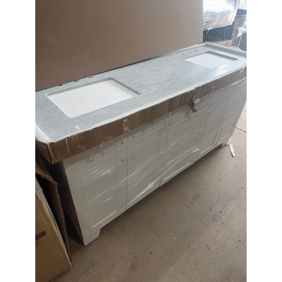 New 72” Double Sink Bathroom Vanity –White Base $2,289 Retail – Open Box – Delivery Available