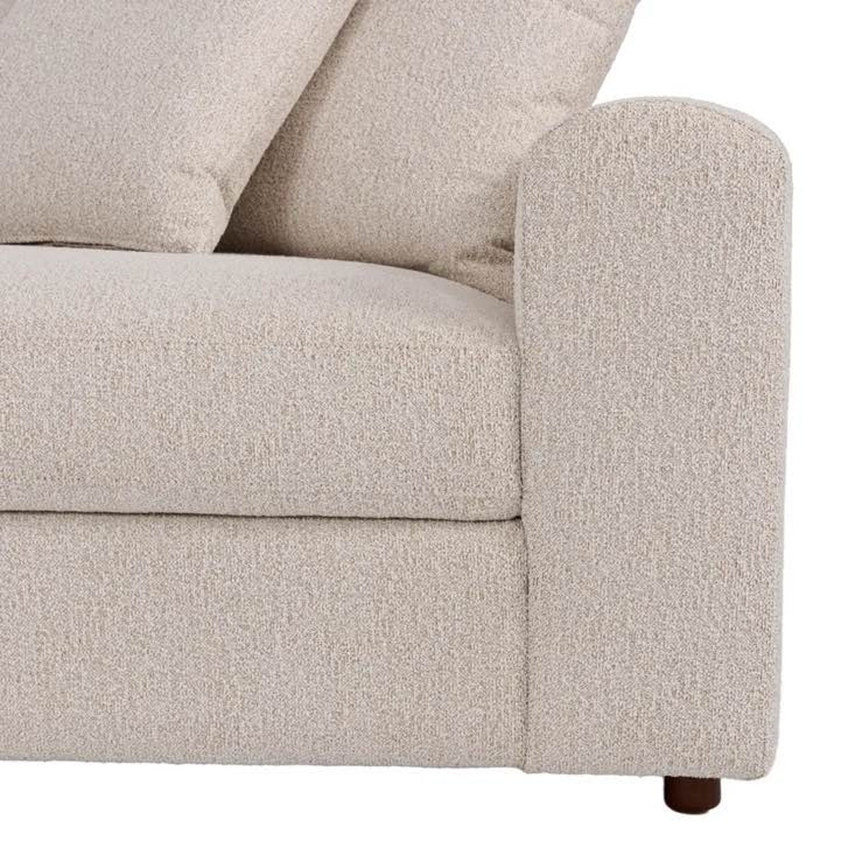 East & Vine Andee Fabric Sectional with Ottoman | Ivory Boucle | Costco Exclusive | New In Box