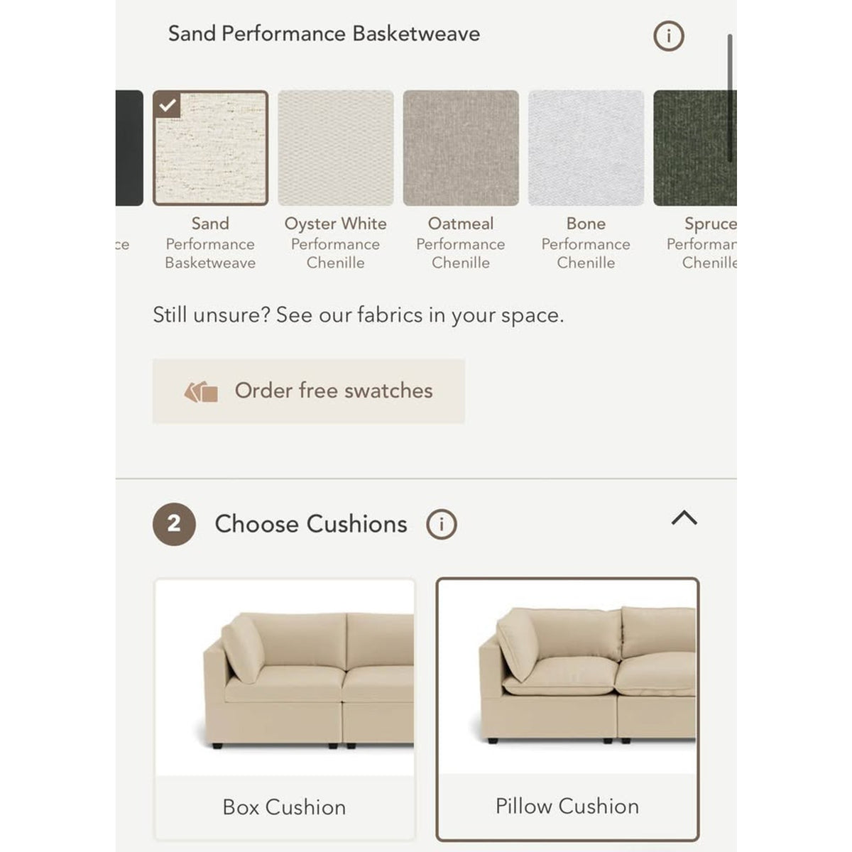 Albany Park Kova Pillow Cushion Sofa | Sand Performance Basketweave | 86” - Delivery Available