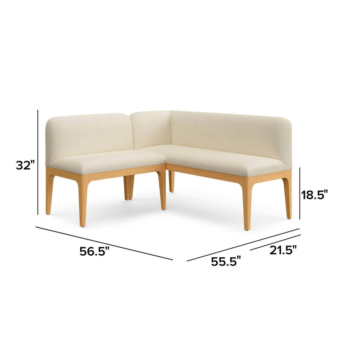 Article Rosin 55.75” Left Arm Banquette Set – $1,298 Retail – Delivery Available