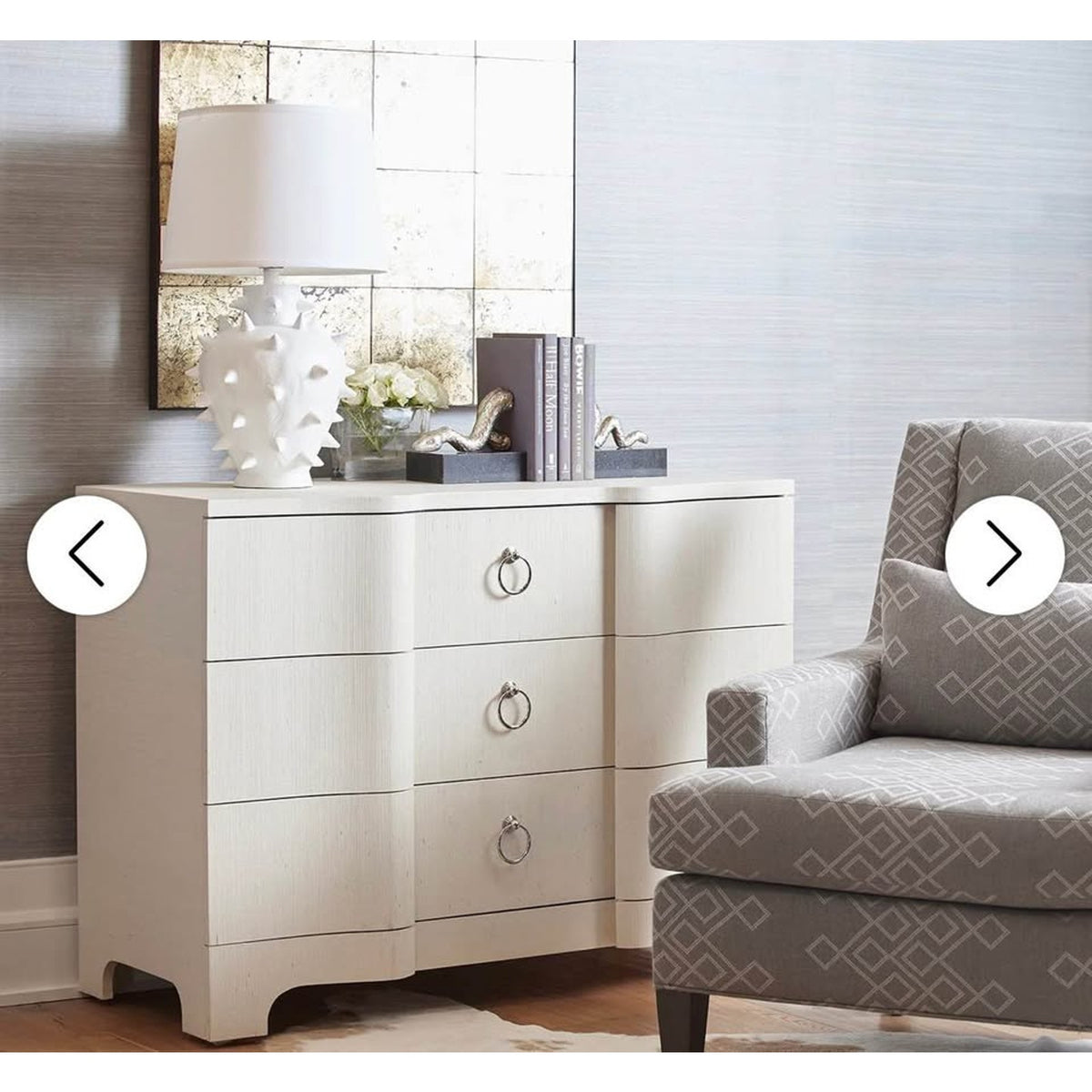 Large 3-Drawer Canvas Cream Dresser Villa & House Bardot $3700 Retail “open box” Delivery Available