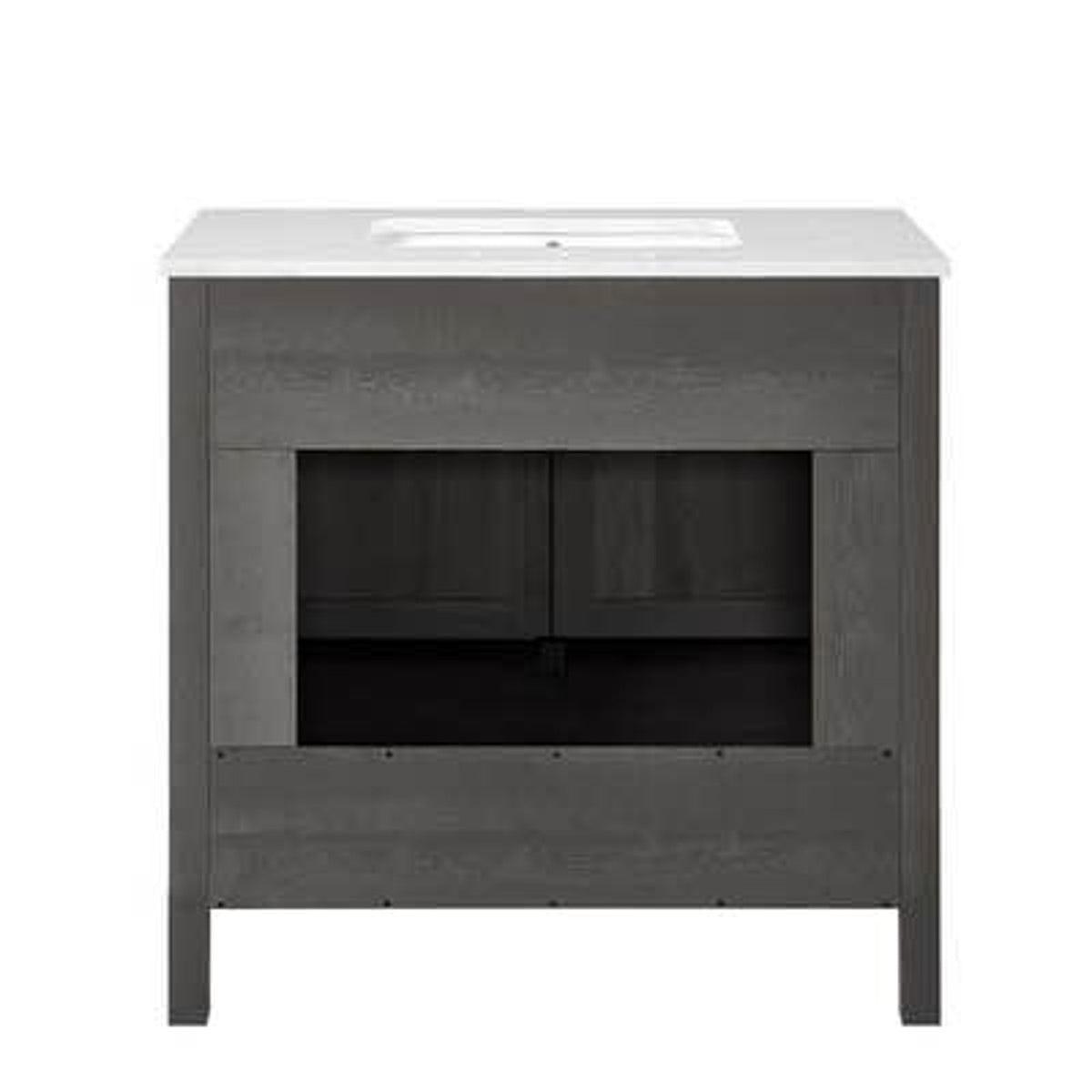New 36” Grey Bathroom Vanity w/ White Stone Top – Open Box - Delivery Available