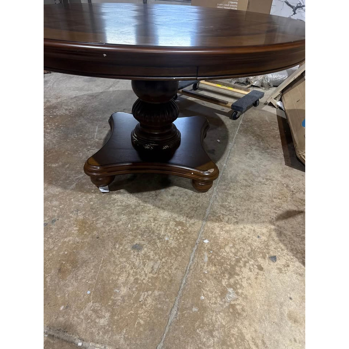 54” Round Pedestal Dining Table – Retail $790 – Delivery Available