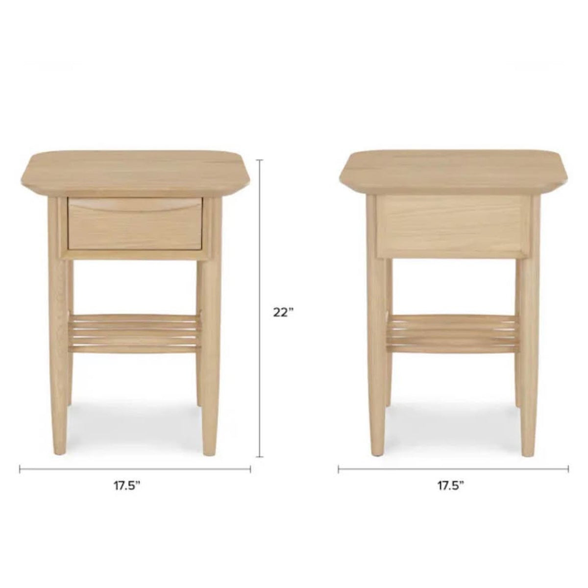 Article | Storage Side Table / Nightstand | Lenia - White Oak | Delivery Available
