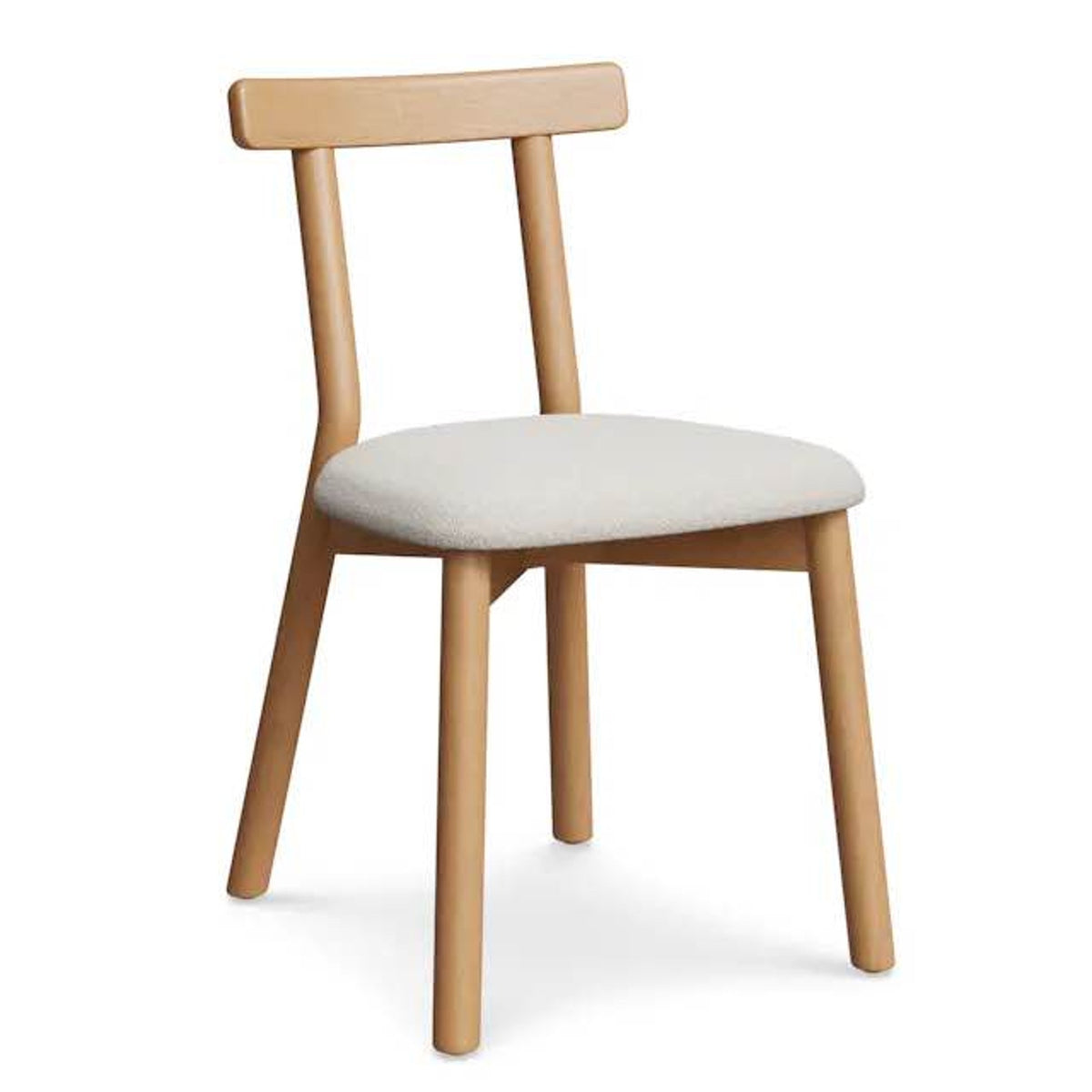 New Article Ulka Dining Chairs – White Oak & Ratine Ivory – Set of 6 – $954 Retail – Delivery Availa