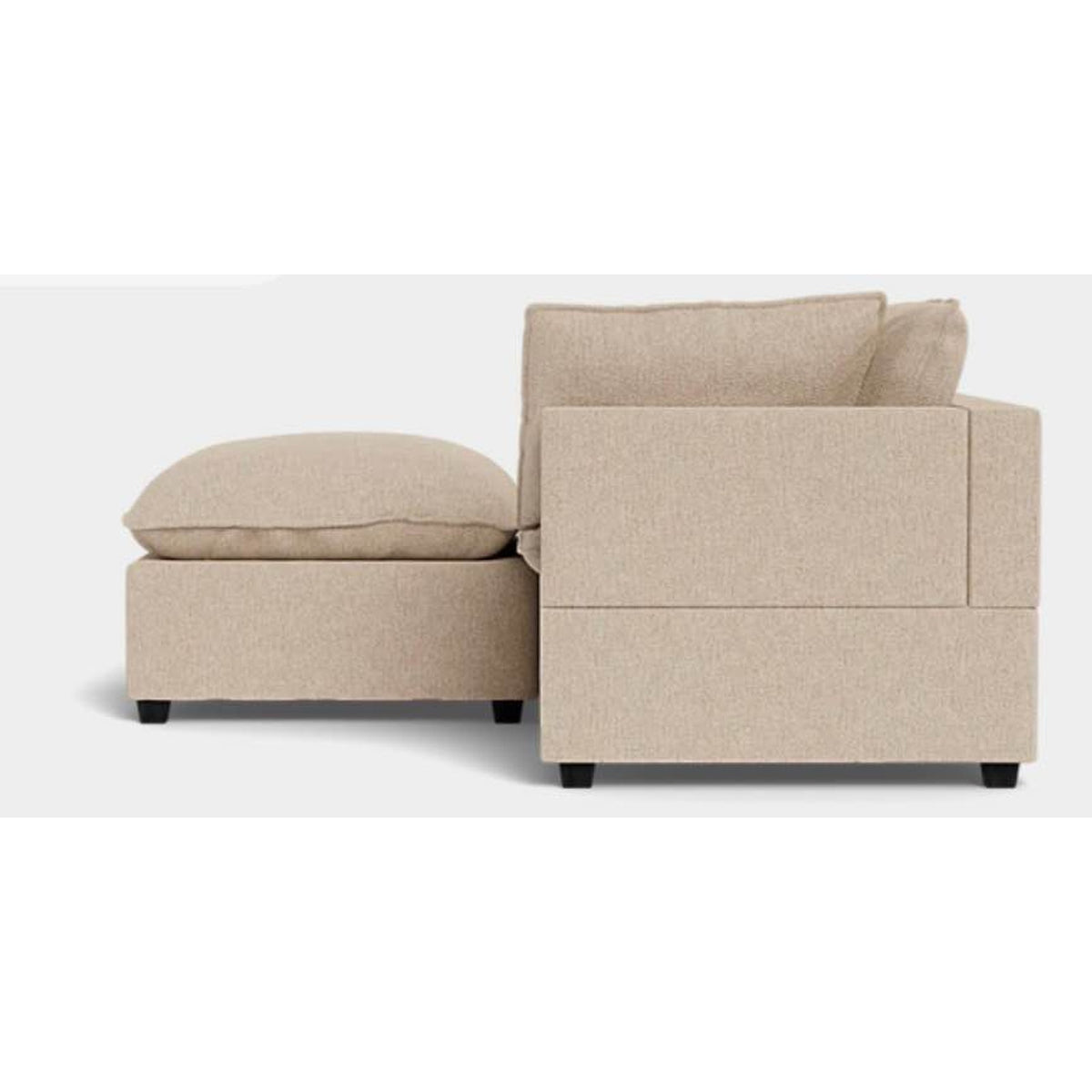 Albany Park Kova Pillow Cushion Sofa + Ottoman | Fawn Performance Bouclé | 86” Delivery Available