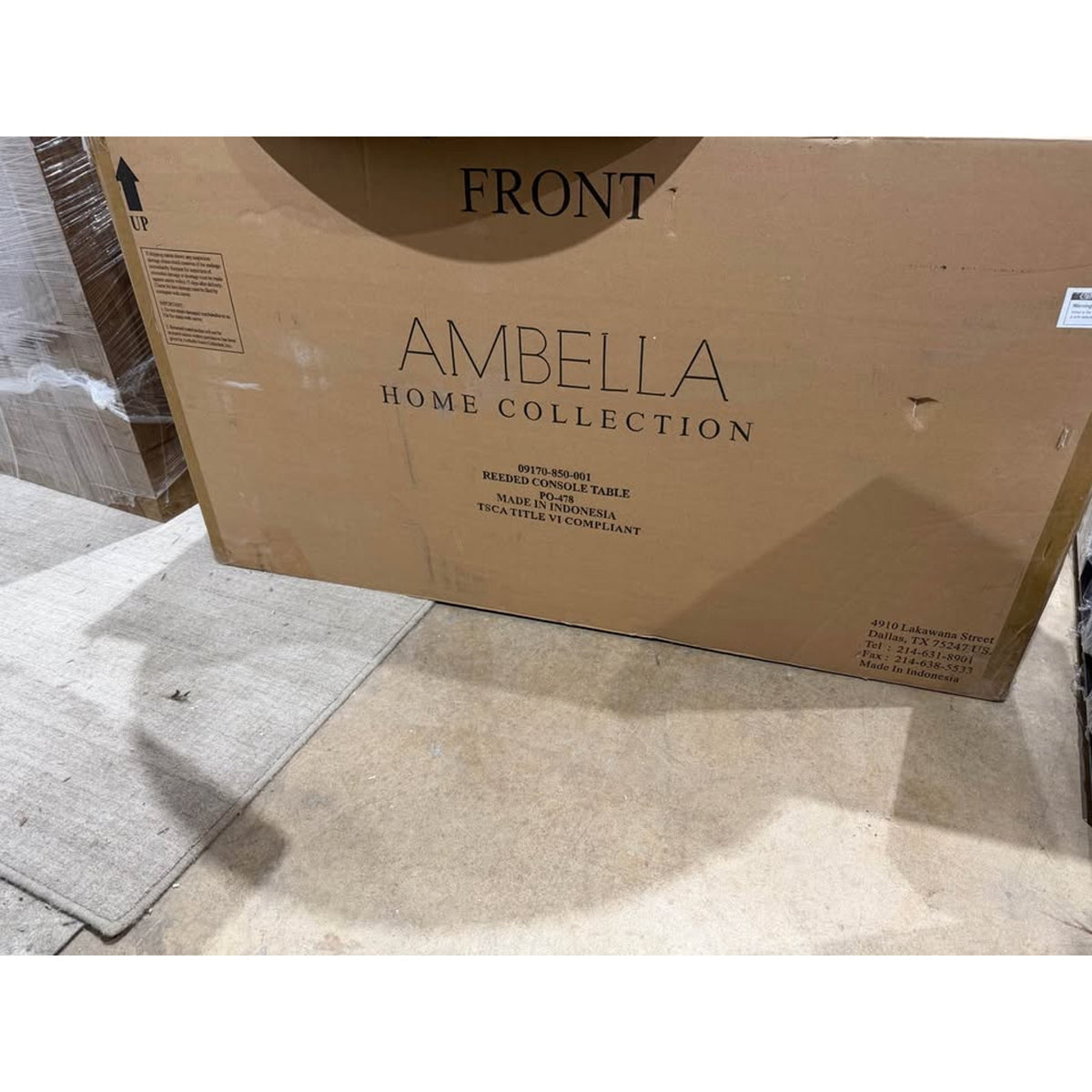 New Ambella Home Collection 60” Console Table - Walnut $3100 Retail “open box” Delivery Available