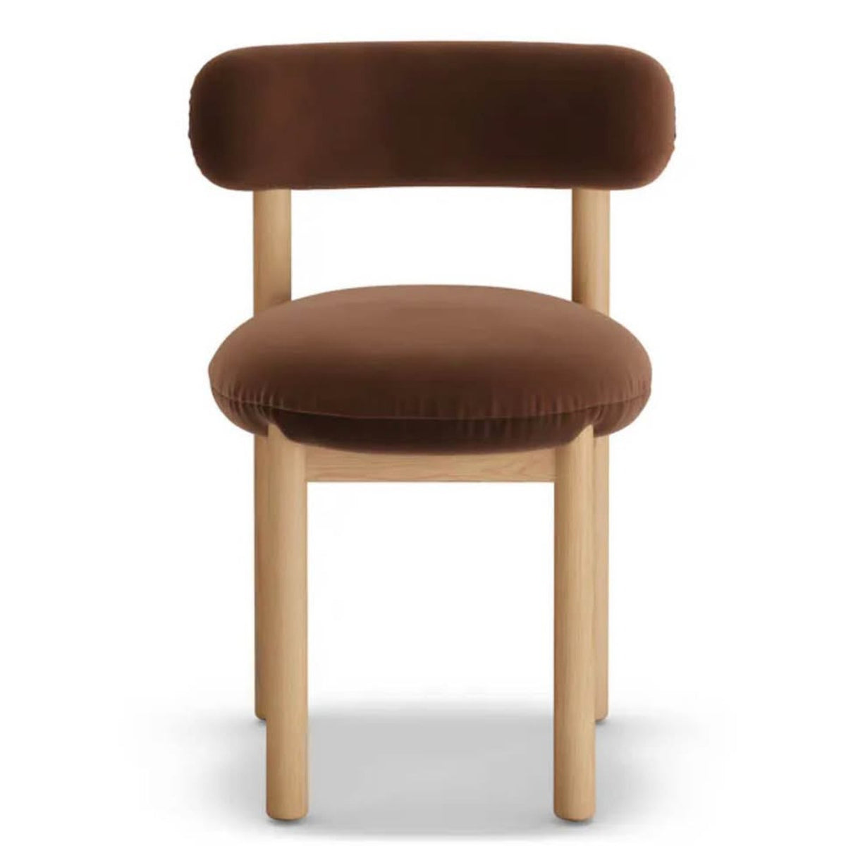Set of 2 Article Munk Velvet Dining Chairs – White Oak & Hale Earth - Open Box - Delivery Available
