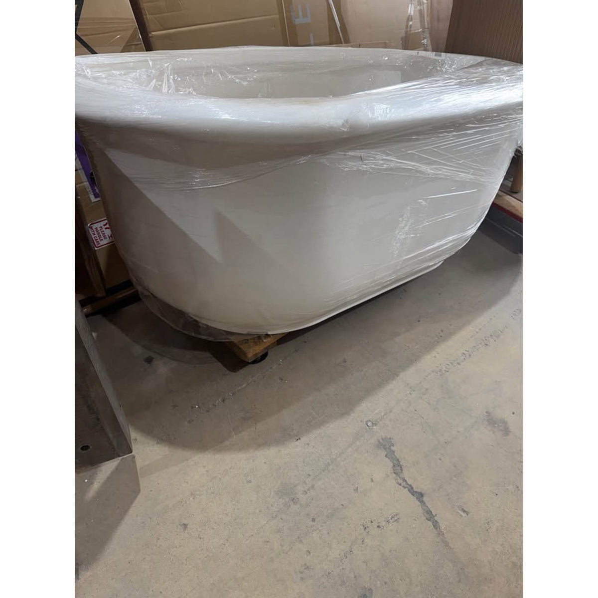 MTI Baths Hamilton 58” Freestanding Soaking Bathtub – Gloss White - Small Blemishes - Delivery Avail