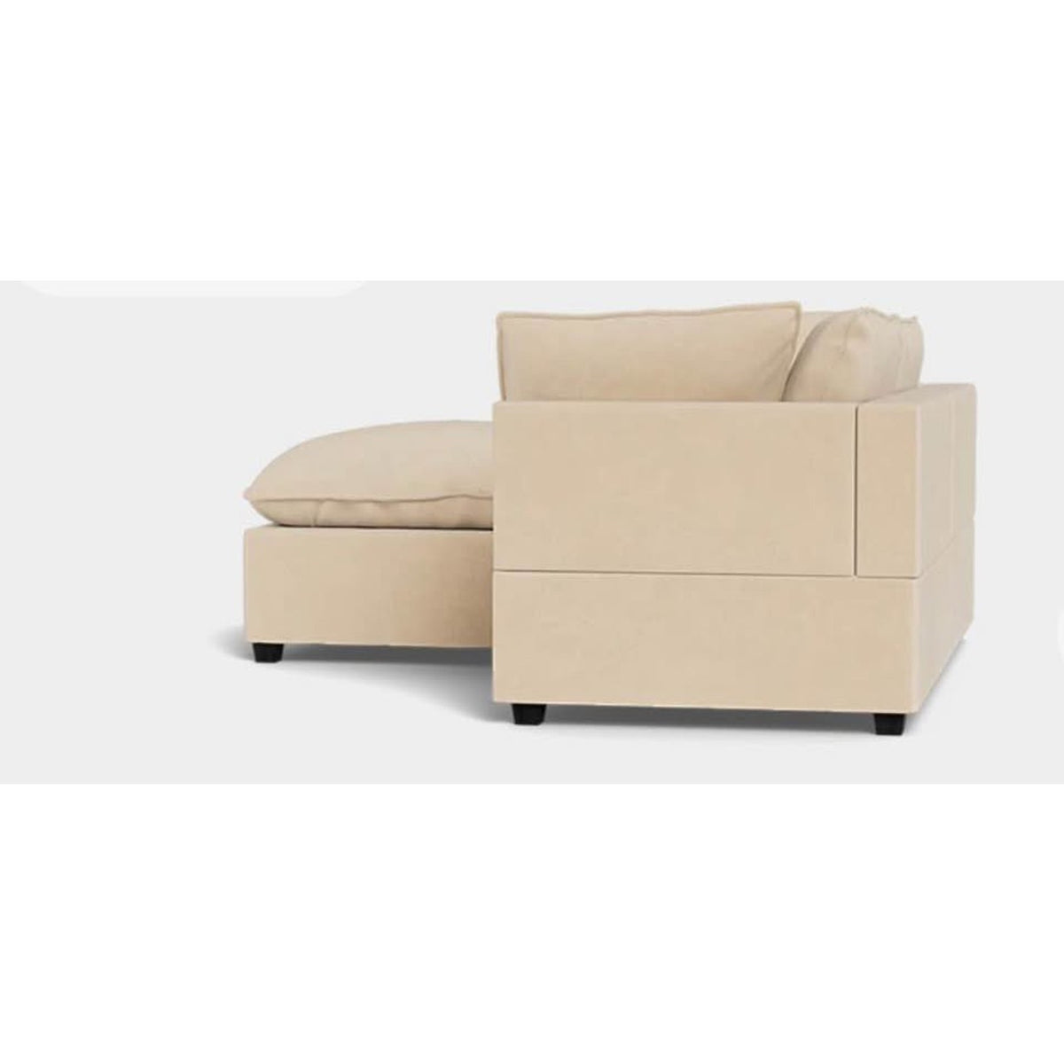 Albany Park Kova Pillow Cushion Sofa + Ottoman | Almond Performance Velvet | 86” Delivery Available