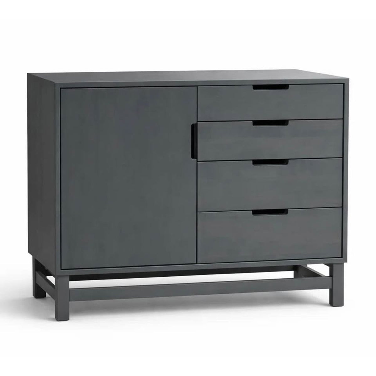 Modern Solid Wood Server Cabinet – Charcoal Gray | New Open Box $3300 Retail Delivery Available