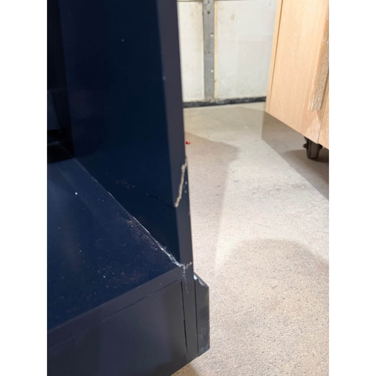 36” Navy Blue Bathroom Vanity with Marble-Look Sink Top – New Open Box - Delivery Available