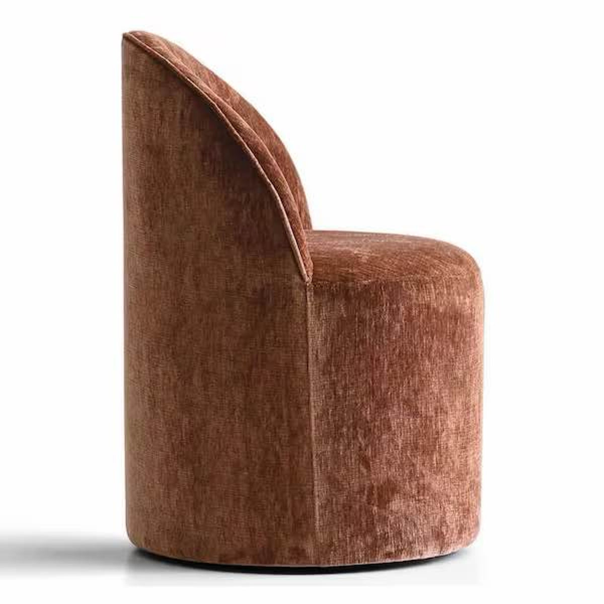 Set of 6 Rust Velvet Barrel Dining Chairs – New Open Box - $1200 Retail - Delivery Available