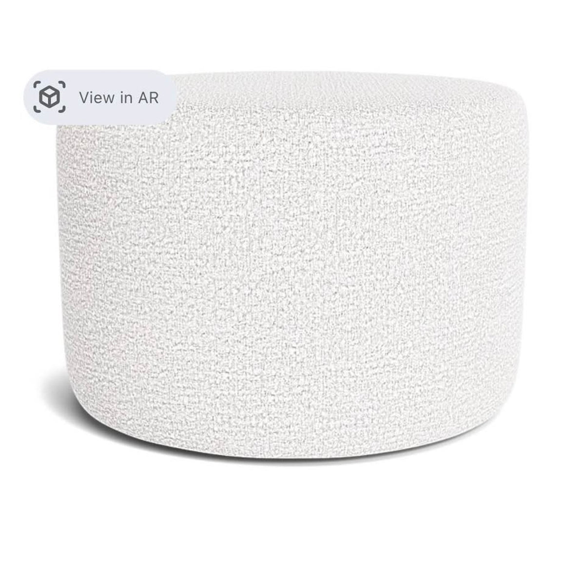 New Joybird Hanna Ottoman “Petite” Size in Karina Cloud Dancer “white” $621 Retail Delivery Avail